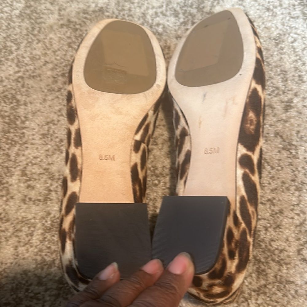 Tory Burch Gigi Block Heel Pump Calf Hair Natural Leopard 8.5 - Picture 5 of 8